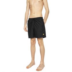 CARHARTT WIP-Chase Swim Trunks Black / Gold - Costume da Bagno Uomo Nero