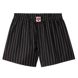 CARHARTT WIP-Cotton Boxer Seaton Stripe, Black / Wax - Boxer Uomo Neri