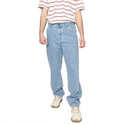 CARHARTT WIP-Double Knee Pant Blue - Pantaloni Denim Jeans Uomo Blu