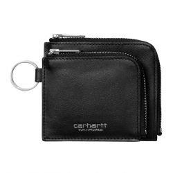 CARHARTT WIP-Double Vegas Zip Wallet Black / Silver