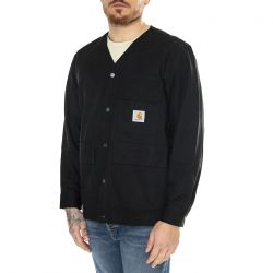 CARHARTT WIP-Elroy Shirt Jac Black - Camicia Uomo Nera