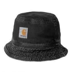 CARHARTT WIP-Garrison Bucket Hat Black /stone dyed