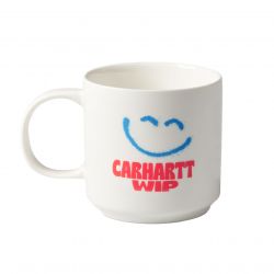 CARHARTT WIP-Happy Script Mug Wax - Tazza Bianca-I031272-D6XX