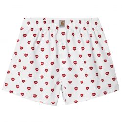 CARHARTT WIP-M' Heart Print / White Underwear Shorts-I032355-15
