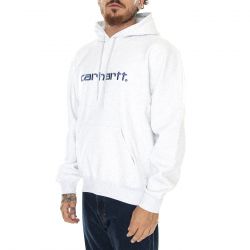 CARHARTT WIP-Hooded Carhartt Sweat Ash Heather / Liberty