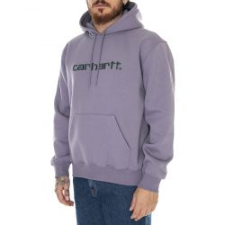 CARHARTT WIP-Hooded Carhartt Sweat Glassy Purple / Discovery Green 