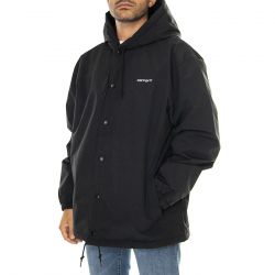 CARHARTT WIP-Hooded Coach Jacket Black / White