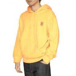 CARHARTT WIP-Hooded Industry Sweat Lumo Orange - Felpa con Cappuccio Uomo Arancione