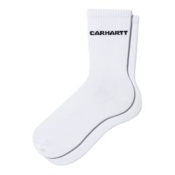 CARHARTT WIP-Link Socks White / Black - Calzini Bianchi