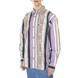 CARHARTT WIP-L/S Coba Stripe Shirt Coba Stripe, Violanda / Soot Moon Wash - Camicia Uomo Multicolore