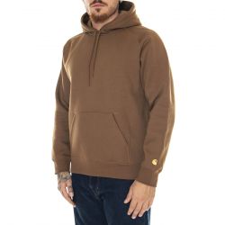 CARHARTT WIP-M' Hooded Chase Sweat Tamarind / Gold