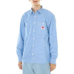 CARHARTT WIP-M' L/S Clink Heart Shirt - Camicia Uomo Blu-I032113-14