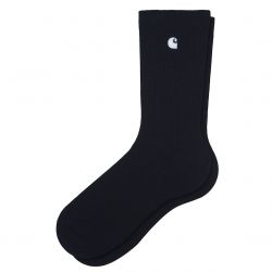 CARHARTT WIP-Madison Pack Socks Black / White + Black / White - Calzini Neri-I030923-1A5XX