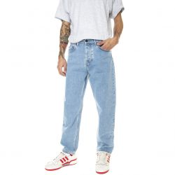 CARHARTT WIP-Newel Pant Stone Bleached - Pantaloni Denim Jeans Uomo Blu-I029208-0112