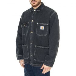 CARHARTT WIP-OG Chore Coat Black Heavy Stone Wash