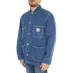 CARHARTT WIP-Og Chore Coat Blue Stone Washed - Giacca Denim Jeans Uomo Blu