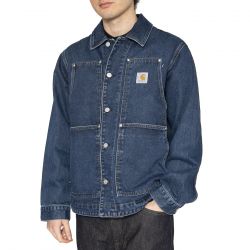 CARHARTT WIP-OG Double Front Jacket Blue - Giacca Denim Jeans Uomo Blu