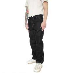 CARHARTT WIP-Simple Pant Black One Wash - Pantaloni Denim Jeans Uomo Neri