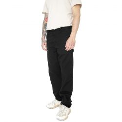 CARHARTT WIP-Single Knee Pant Black Garment Dyed - Pantaloni Uomo Neri