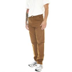 CARHARTT WIP-Single Knee Pant Deep H Brown / Aged Canvas - Pantaloni Uomo Marroni