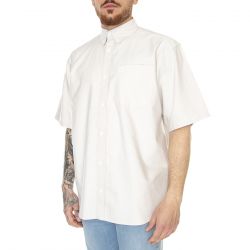 CARHARTT WIP-S/S Braxton Shirt Wall / White