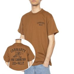 CARHARTT WIP-S/S Cabinetry T-Shirt Hamilton Brown / Black