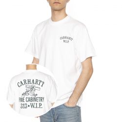 CARHARTT WIP-S/S Cabinetry T-Shirt White / Black