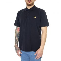 CARHARTT WIP-S/S Chase Pique Polo Dark Navy / Gold