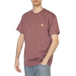 CARHARTT WIP-S/S Chase T-Shirt Dusky Pink / Gold