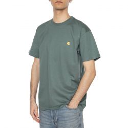 CARHARTT WIP-S/S Chase T-Shirt Silver Pine / Gold