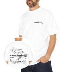 CARHARTT WIP-S/S Home State T-Shirt White - Maglietta Girocollo Uomo Bianca