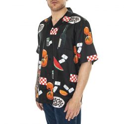 CARHARTT WIP-S/S Isis Maria Dinner Shirt Isis Maria Dinner Print, Black