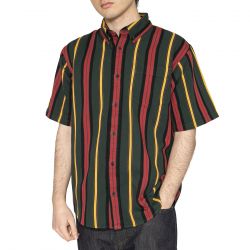 CARHARTT WIP-S/S Jarrell Shirt Jarrell Stripe, Conifer / Black