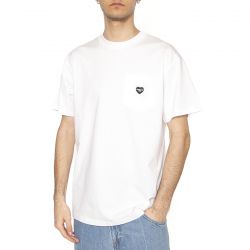 CARHARTT WIP-S/S Pocket Heart T-Shirt White / Black