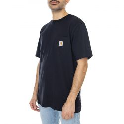 CARHARTT WIP-S/S Pocket T-Shirt Dark Navy - Maglietta Girocollo Uomo Blu