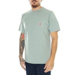 CARHARTT WIP-S/S Pocket T-Shirt Glassy Teal - Maglietta Girocollo Uomo Verde