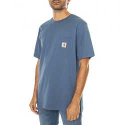 CARHARTT WIP-S/S Pocket T-Shirt Positano - Maglietta Girocollo Uomo Blu