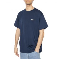CARHARTT WIP-S/S Script Embroidery T-Shirt Ink / Air Yellow