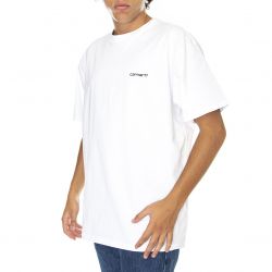CARHARTT WIP-S/S Script Embroidery T-Shirt White / Black-I030435-00AXX
