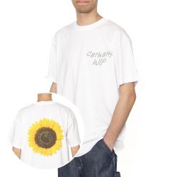 CARHARTT WIP-S/S Sunflower T-Shirt White - Maglietta Girocollo Uomo Bianca