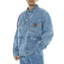 CARHARTT WIP-Stamp Jacket Stamp Print, Blue bleached