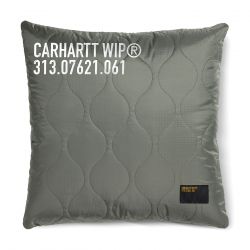 CARHARTT WIP-Tour Quilted Pillow Smoke Green / Reflective - Cuscino Verde