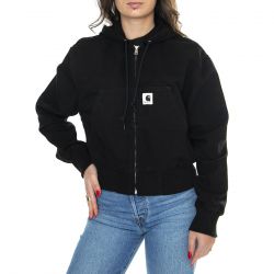 CARHARTT WIP-W' Amherst Jacket Black /rinsed - Giacca con Cappuccio Donna Nera