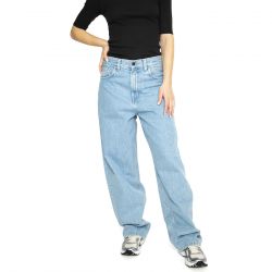 CARHARTT WIP-W' Brandon Pant Blue /stone bleached - Pantaloni Denim Jeans Donna Blu