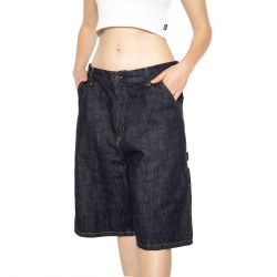 CARHARTT WIP-W' Brandon Single Knee Short Blue - Bermuda Donna Denim Jeans Blu