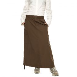 CARHARTT WIP-W' Cargo Skirt Long Chocolate rinsed