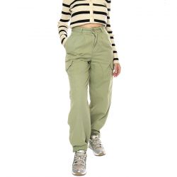 CARHARTT WIP-W' Collins Pant Misty Green garment dyed - Pantaloni Donna Verdi