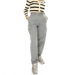 CARHARTT WIP-W' Collins Pant Misty Grey garment dyed - Pantaloni Donna Grigi