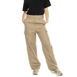CARHARTT WIP-W' Kingsley Pant Leather rigid - Pantaloni Cargo Donna Beige