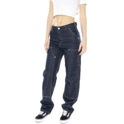 CARHARTT WIP-W' Nash DK Pant Blue Rinsed - Pantaloni Denim Jeans Donna Blu-I032097-0102